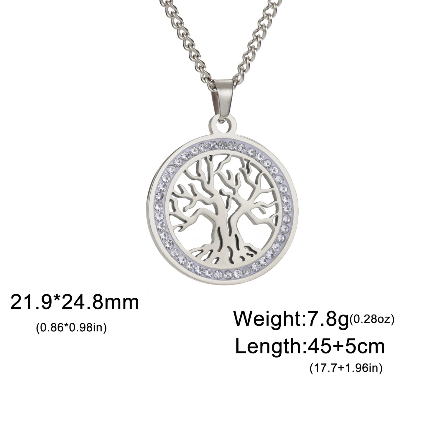 Stainless Steel Tree Pendant