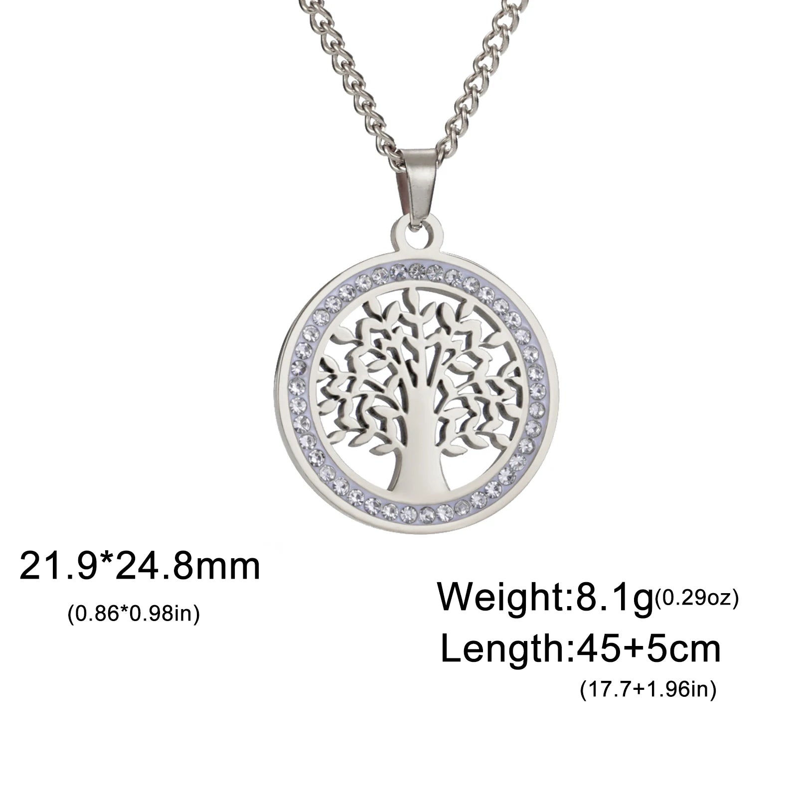 Stainless Steel Tree Pendant