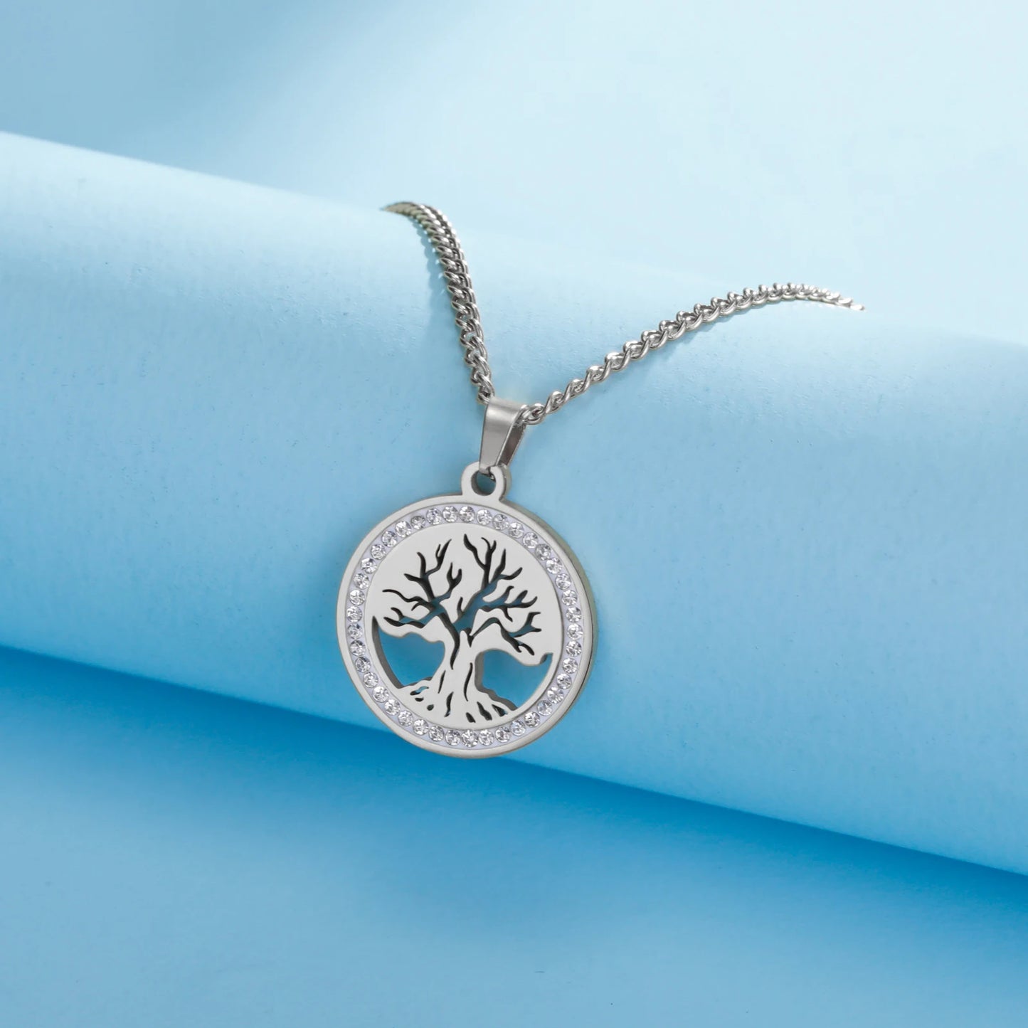 Stainless Steel Tree Pendant