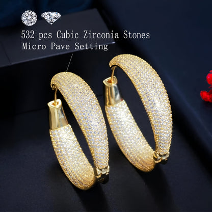 Round Stone Hoop Earring - JR NEST