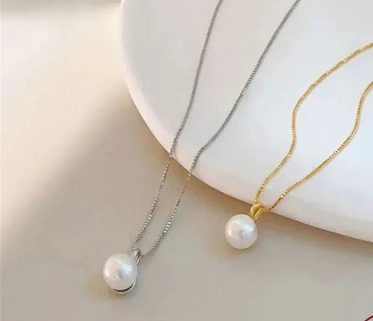 Fashion Silver Pearl Clavicle