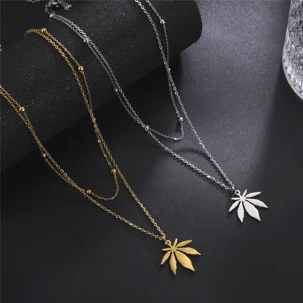 Chic Maple Leaf Pendant