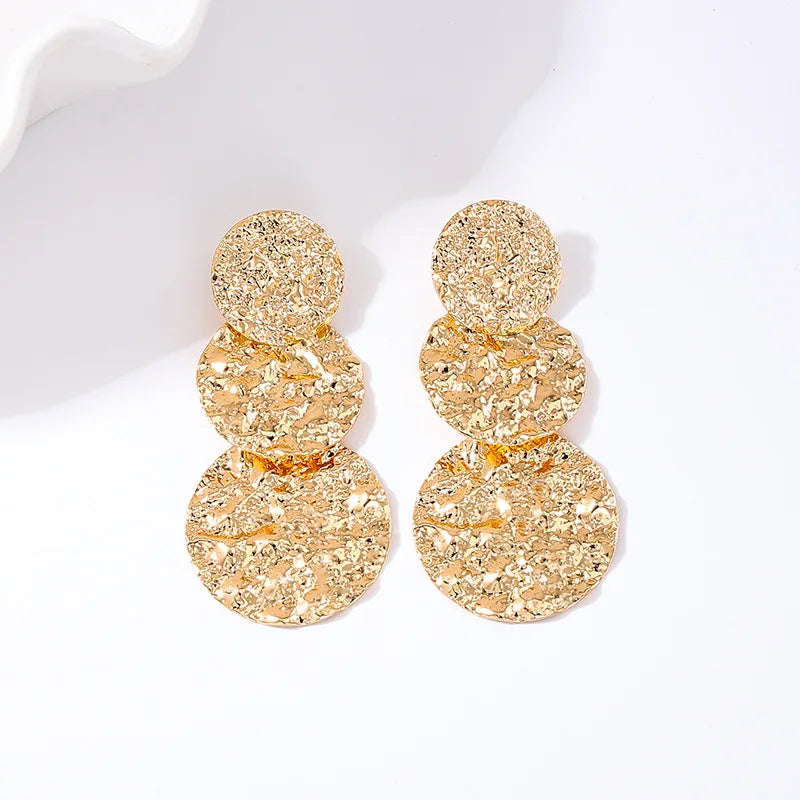 Geometric Large Disc Earrings