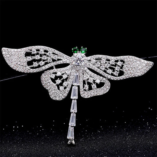 Micro-Embedded Dragonfly Brooch