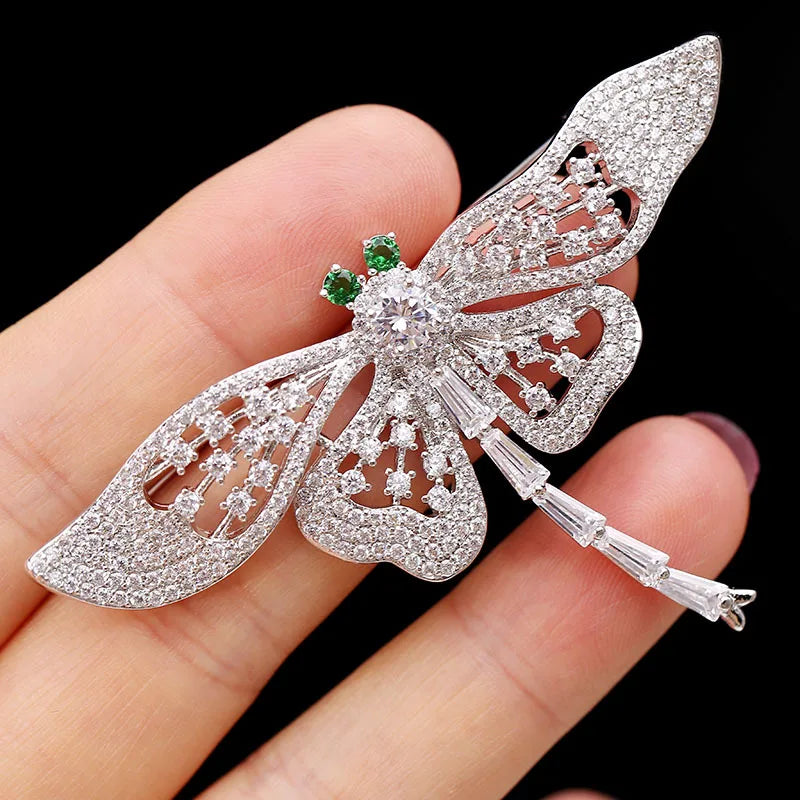 Micro-Embedded Dragonfly Brooch