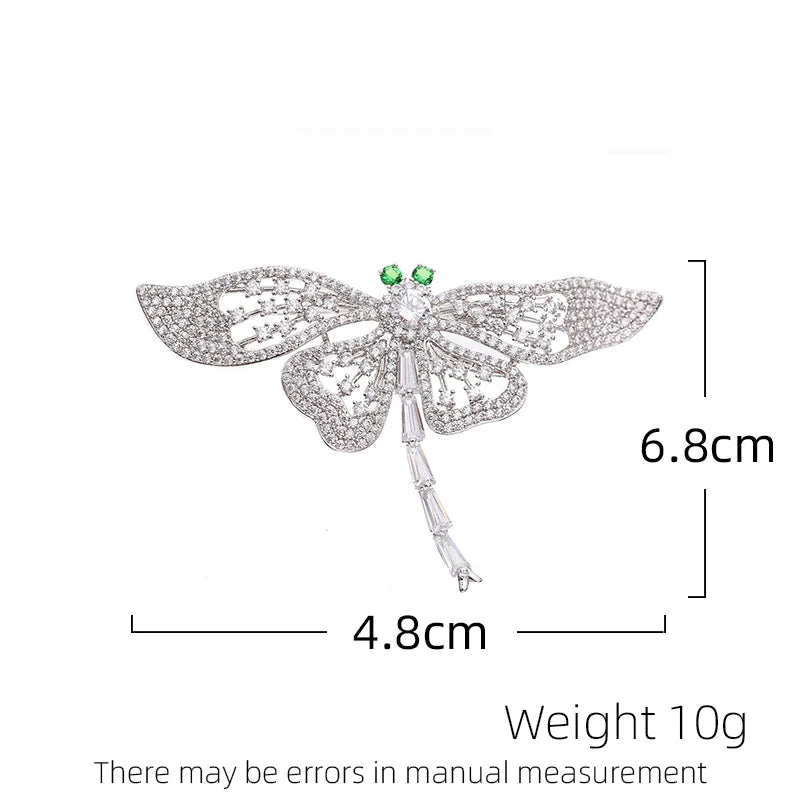 Micro-Embedded Dragonfly Brooch