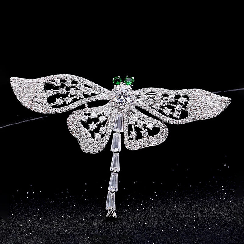 Micro-Embedded Dragonfly Brooch