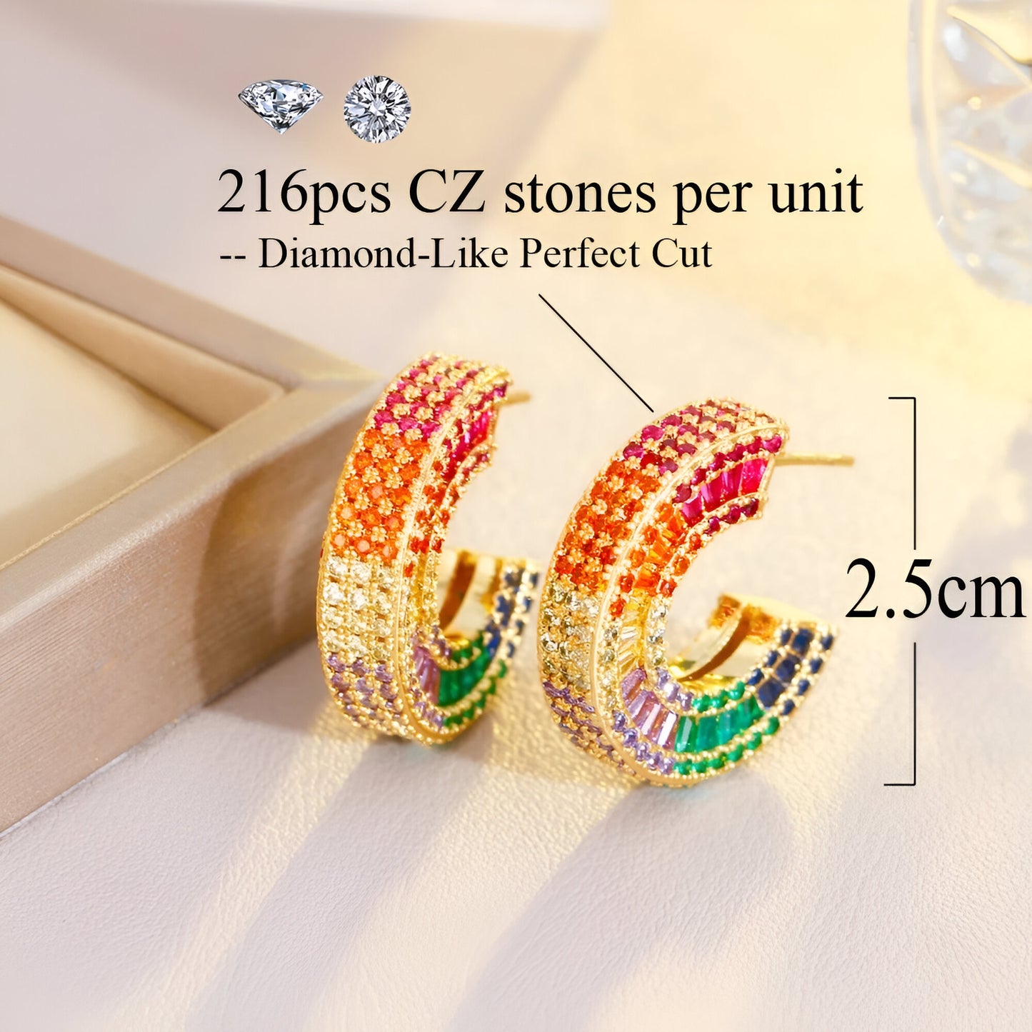 Half Round C-Shape Earrings - JR NEST