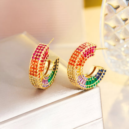 Half Round C-Shape Earrings - JR NEST