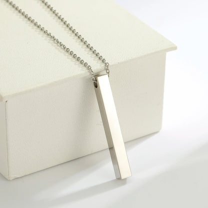 Unisex Square Bar Necklace