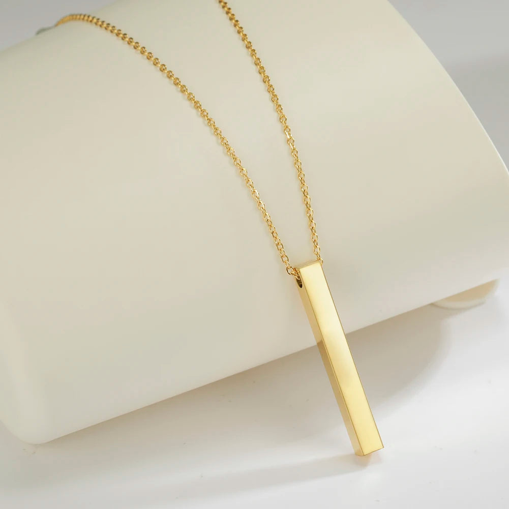 Unisex Square Bar Necklace