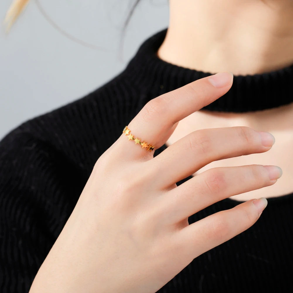 Trendy Minimalist Star Ring