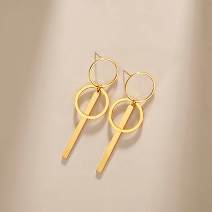 Stainless Steel Drop Earrings