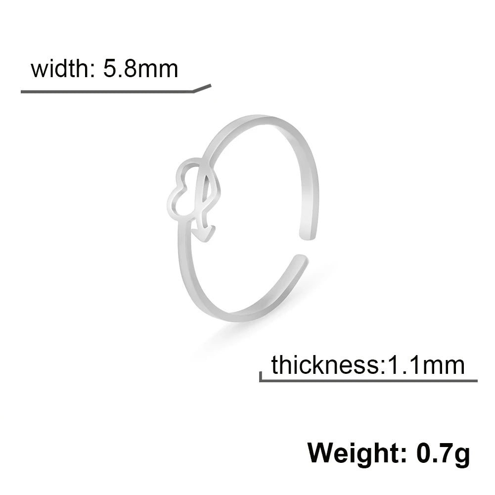 Stainless Steel Open Finger Ring