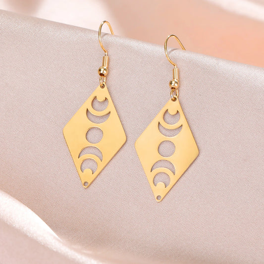 Gold Crescent Moon Earrings