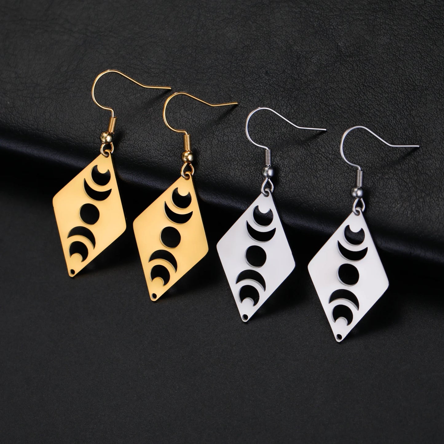 Gold Crescent Moon Earrings