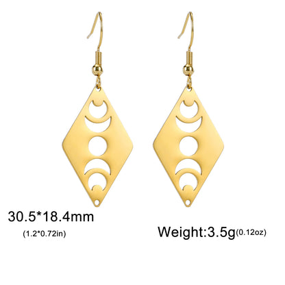 Gold Crescent Moon Earrings