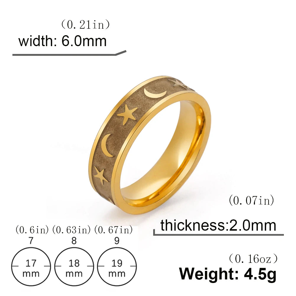 Matte Gold Star Ring