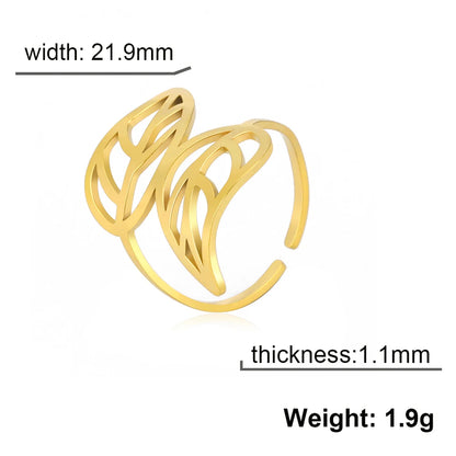 Two Leaves Gold Finger Ring