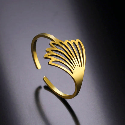 Gold Feather Wing Ring