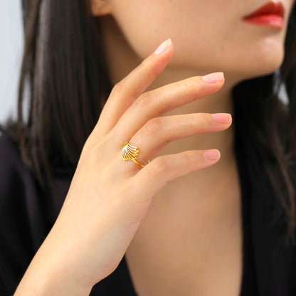 Gold Feather Wing Ring