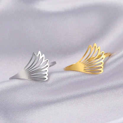 Gold Feather Wing Ring