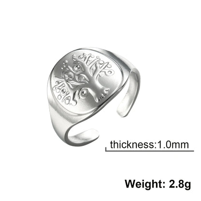 Stainless Steel Tree of Life Ring