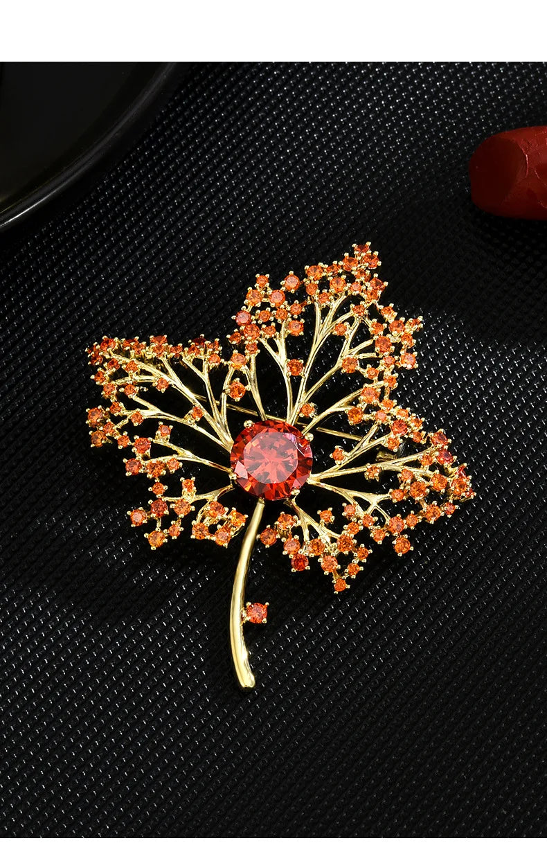 Maple Leaf Coat Brooch