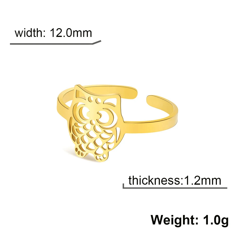 Owl Ring Fashion Jewelry