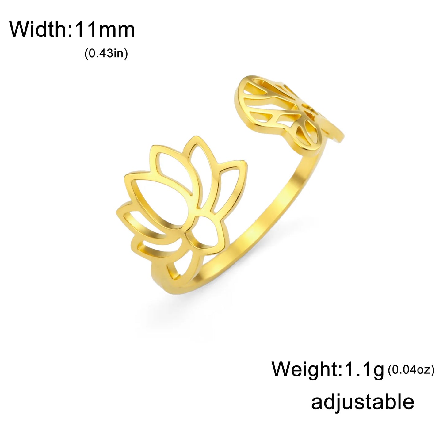 Spiritual Lotus Leaf Ring