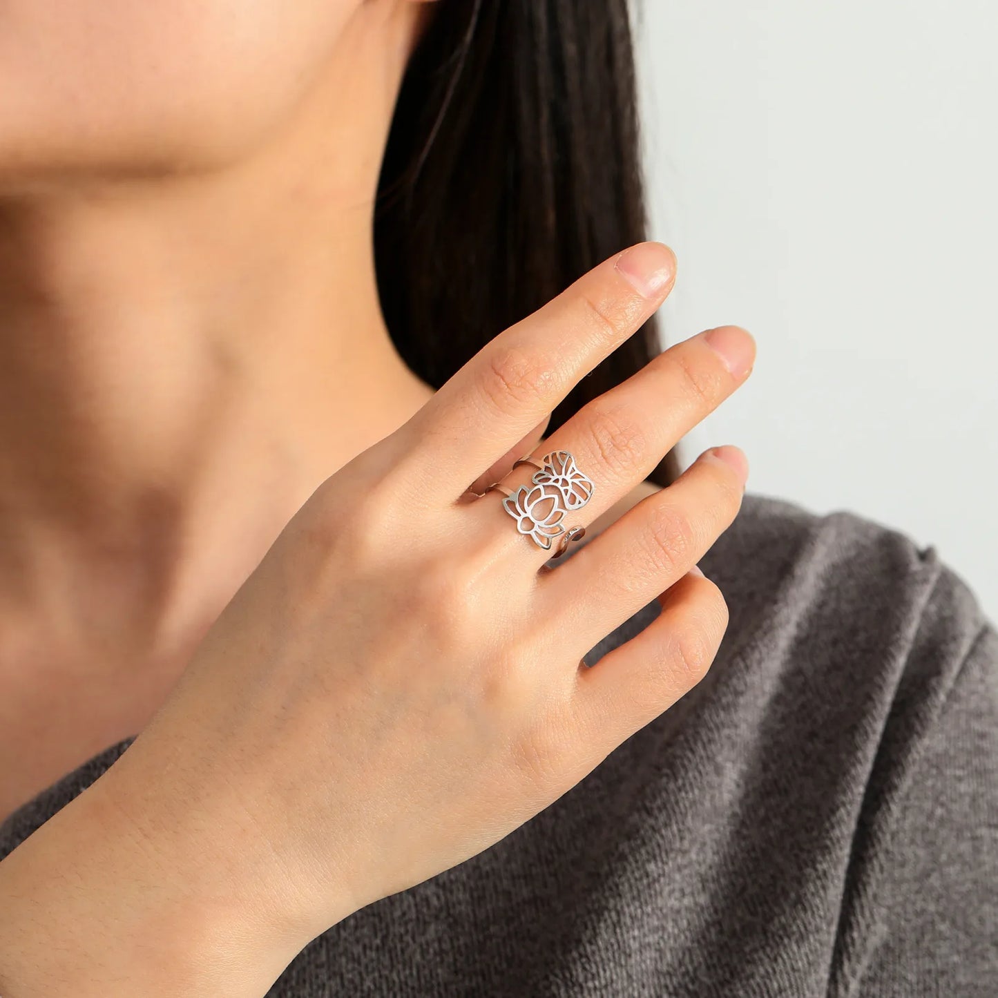 Spiritual Lotus Leaf Ring