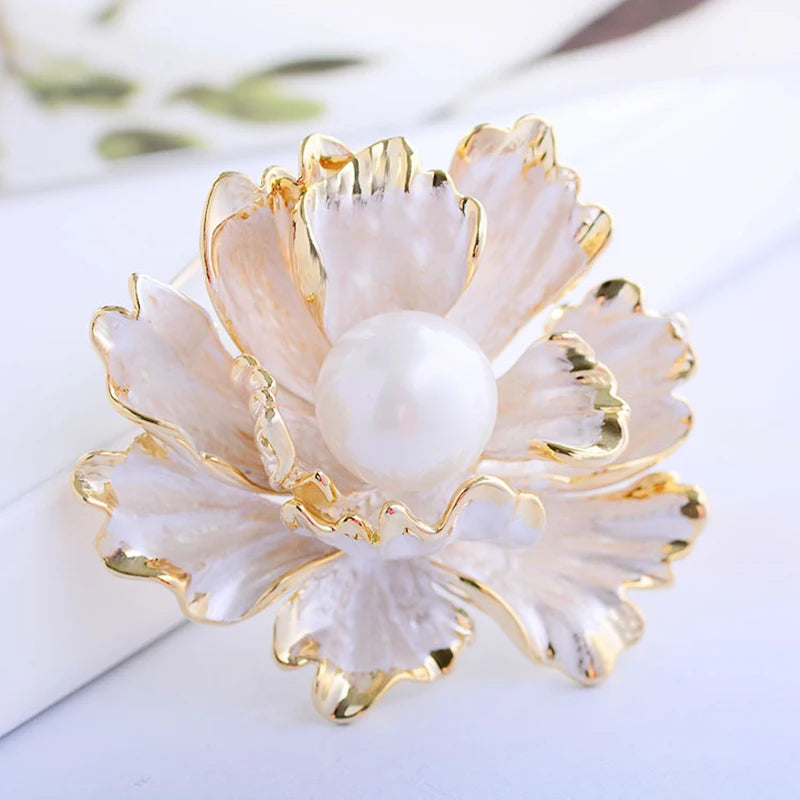 Versatile Pearl Peony Brooch