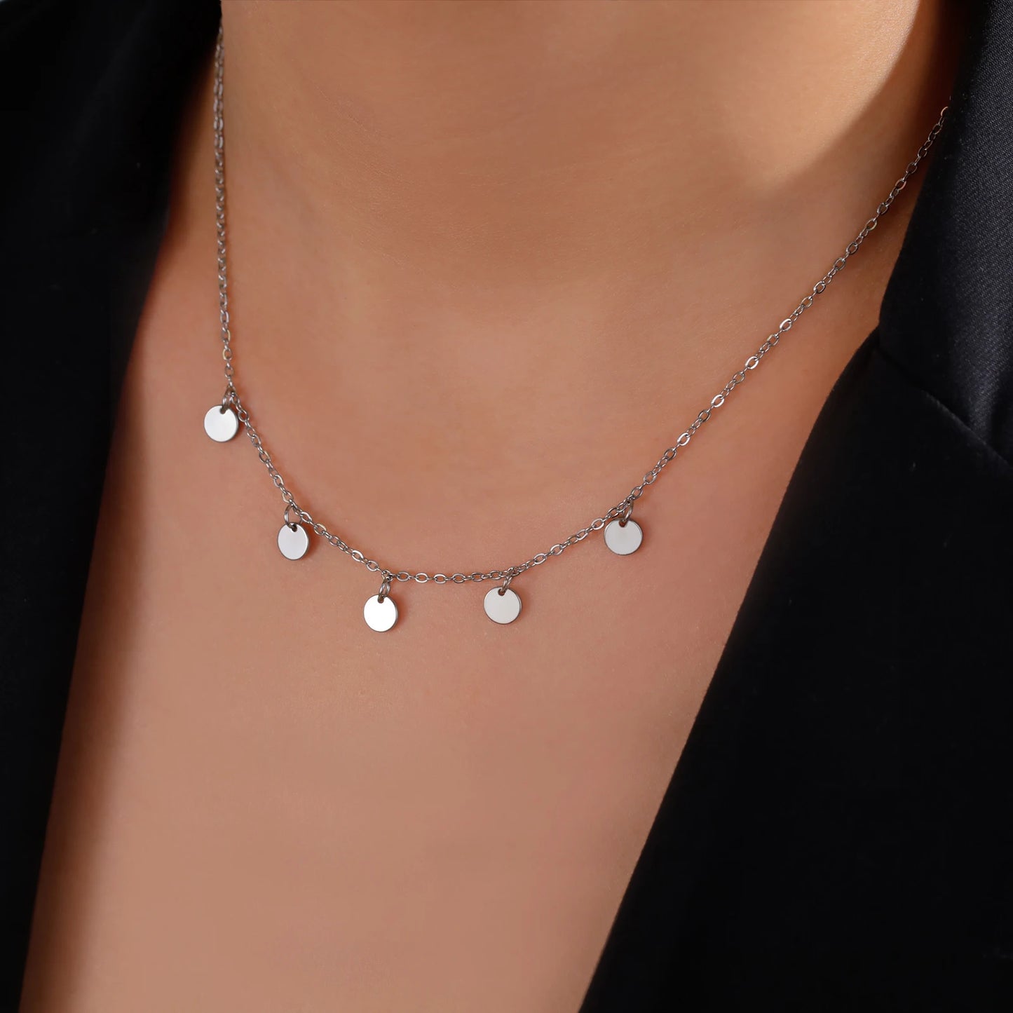 Trendy Korean Circle Necklace