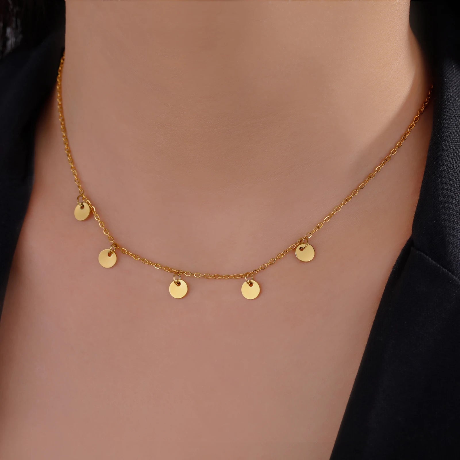 Trendy Korean Circle Necklace