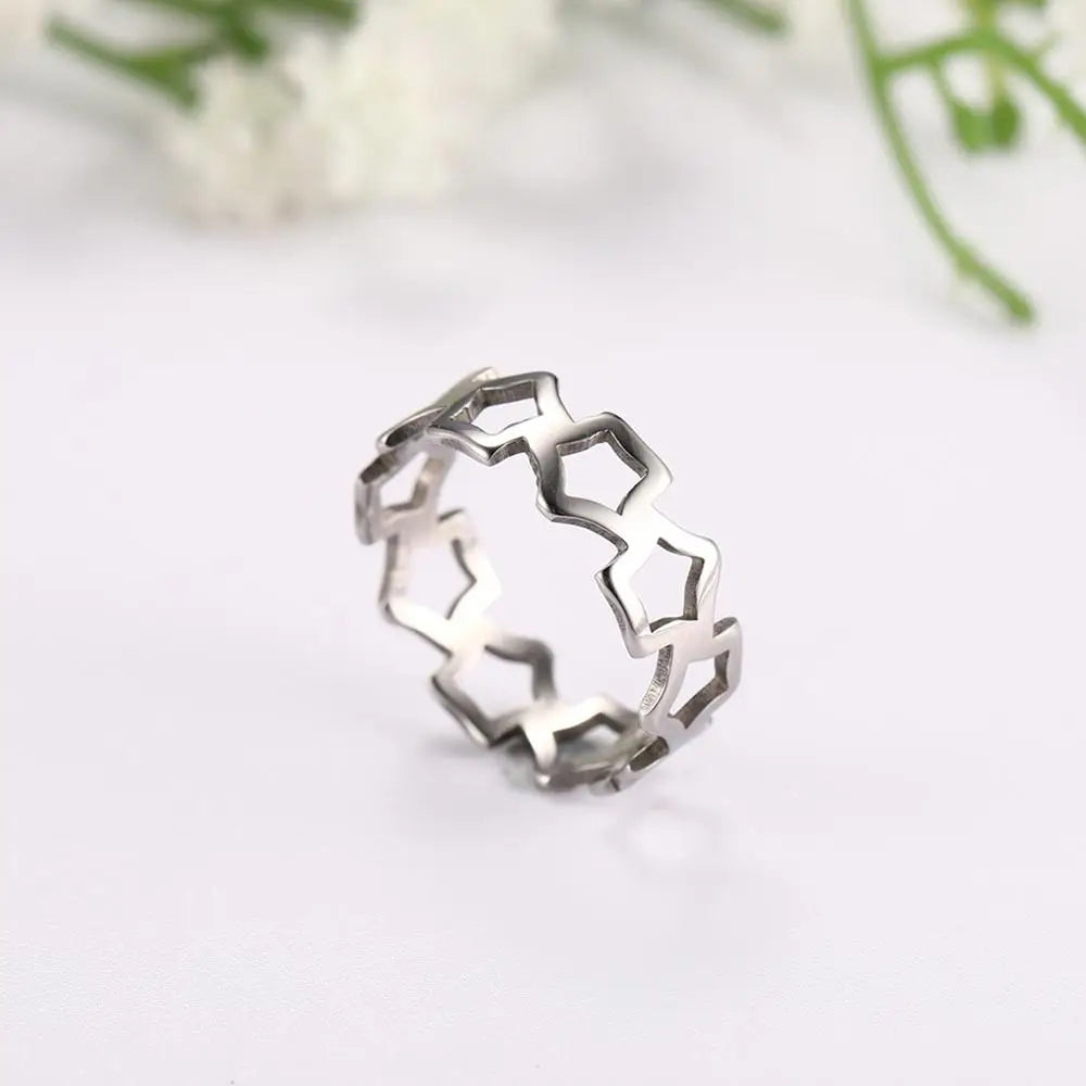 Stainless Steel Pentagon Ring