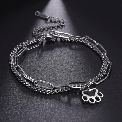 Double Layer Pet Paw Bracelet