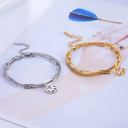 Double Layer Pet Paw Bracelet