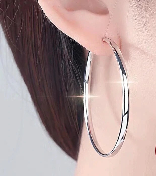 Silver Women's Hoop Earrings