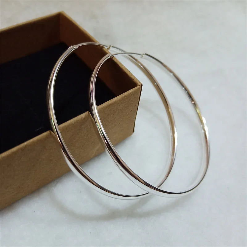 Silver Women's Hoop Earrings