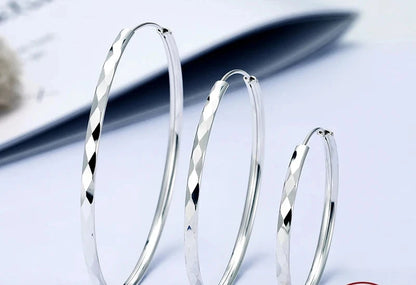 Silver Big Hoop Earrings