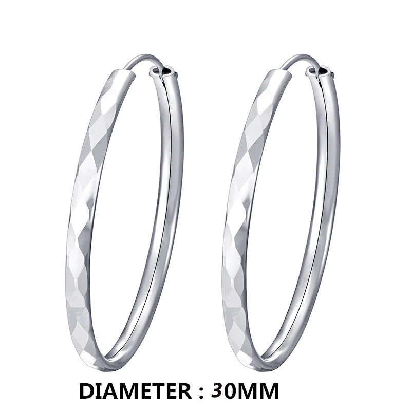 Silver Big Hoop Earrings