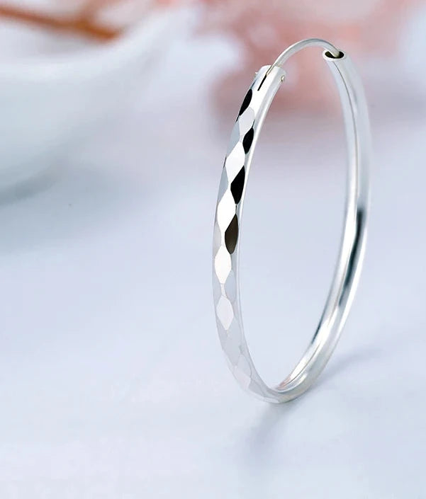 Silver Big Hoop Earrings