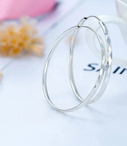 Silver Big Hoop Earrings