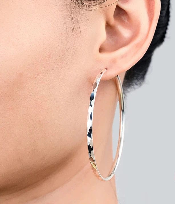 Silver Big Hoop Earrings