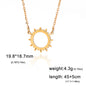 Stainless Steel Sun Pendant Necklace