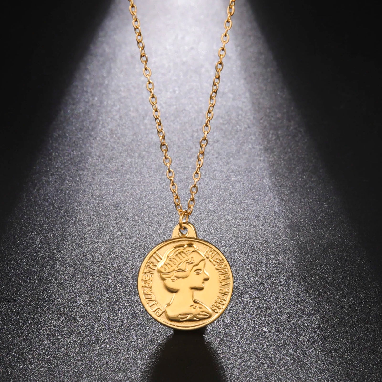 Gold Coin Necklace for Women