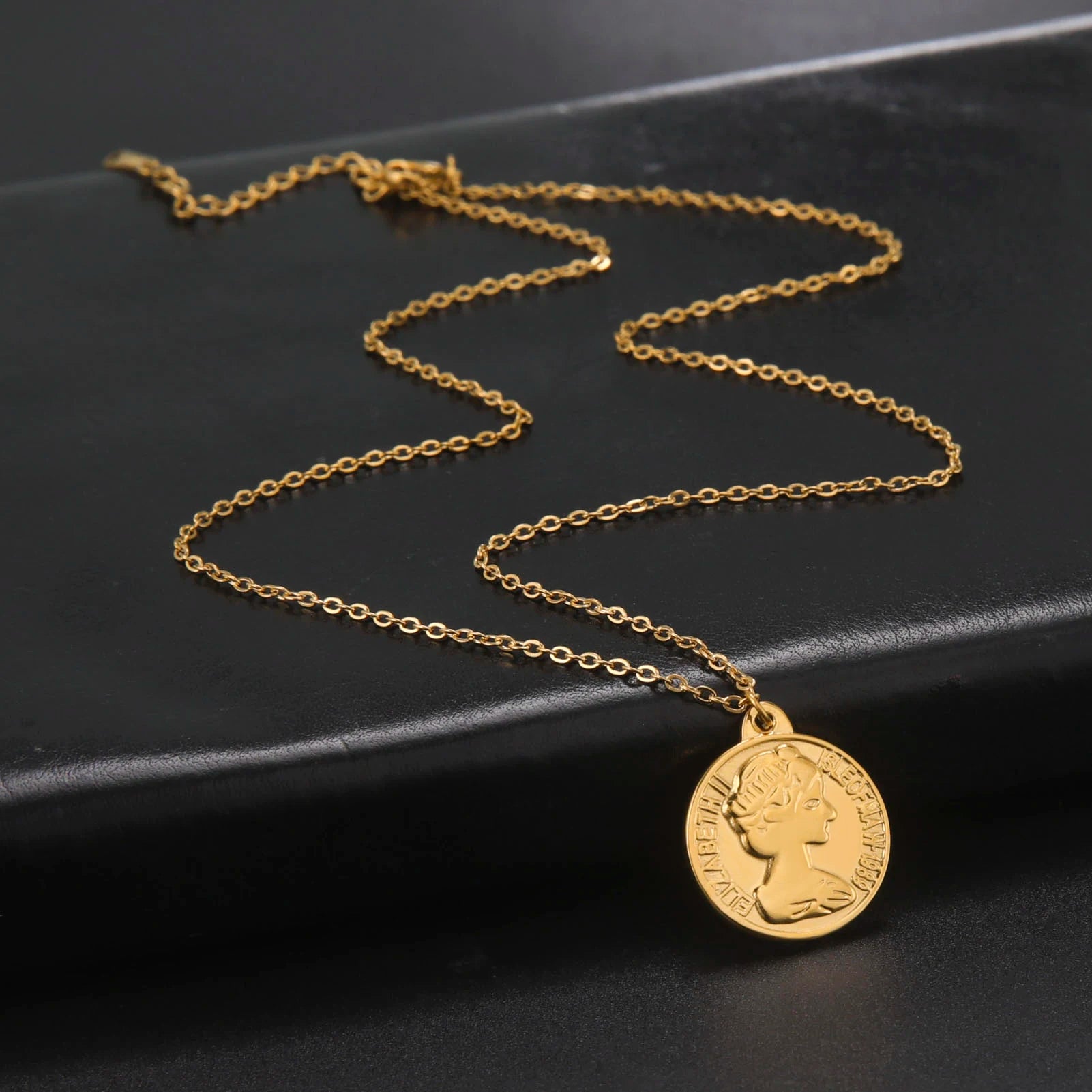 Gold Coin Necklace for Women