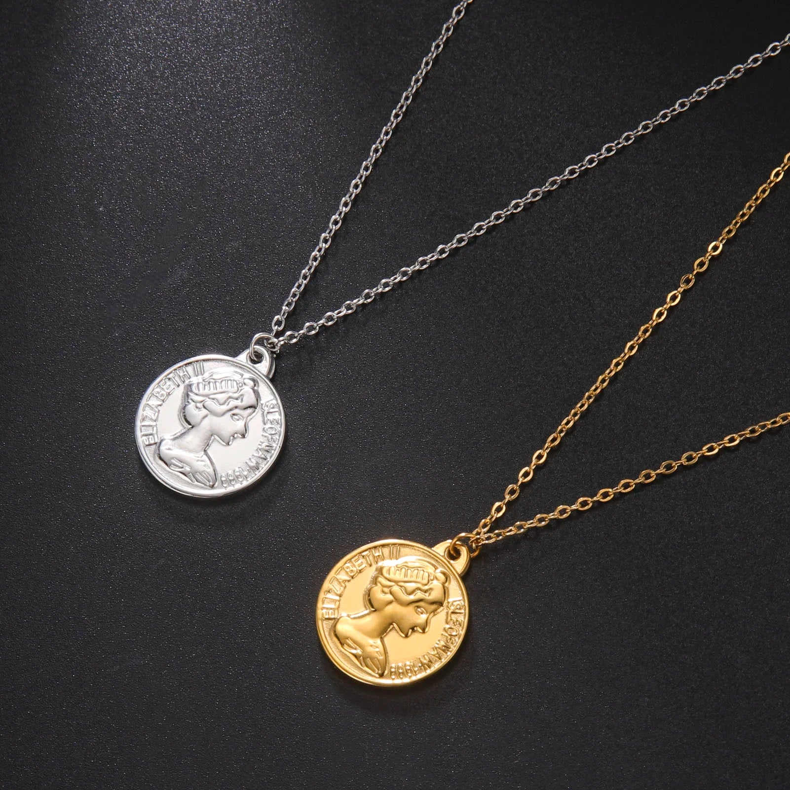 Gold Coin Necklace for Women