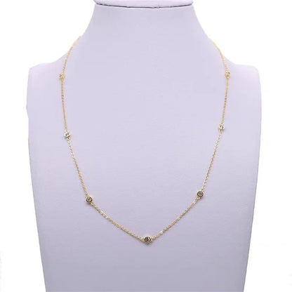 Sterling Silver Zircon Necklace