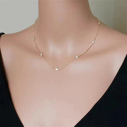 Sterling Silver Zircon Necklace